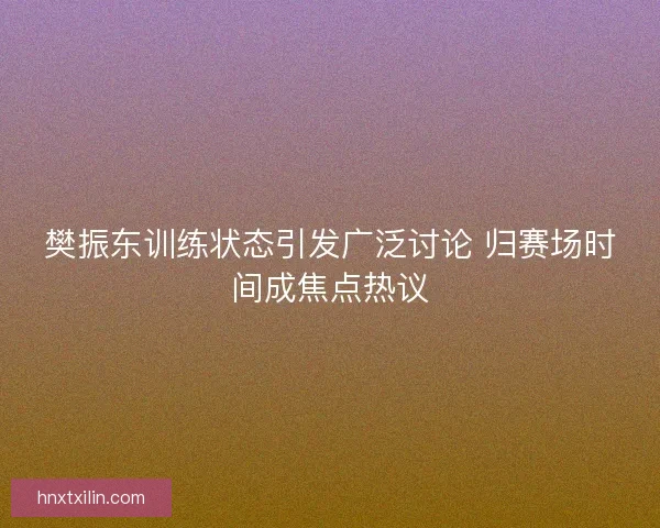 樊振东训练状态引发广泛讨论 归赛场时间成焦点热议