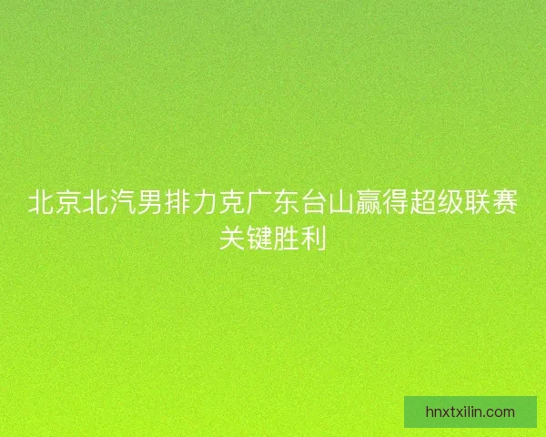 北京北汽男排力克广东台山赢得超级联赛关键胜利 北京北汽男排力克广东台山赢得超级联赛关键胜利