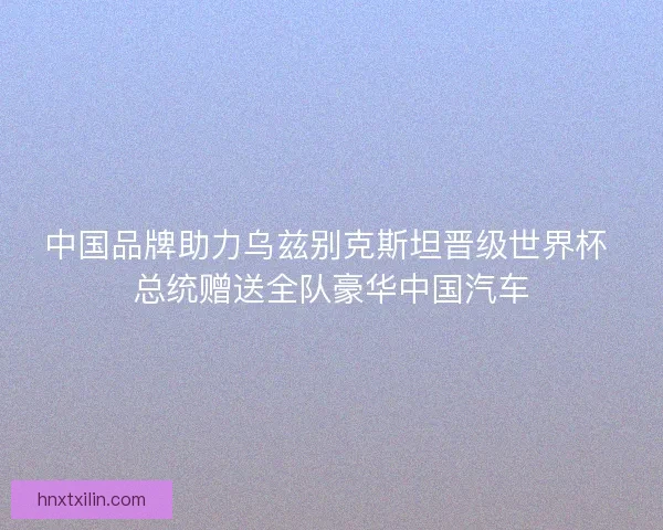 中国品牌助力乌兹别克斯坦晋级世界杯 总统赠送全队豪华中国汽车